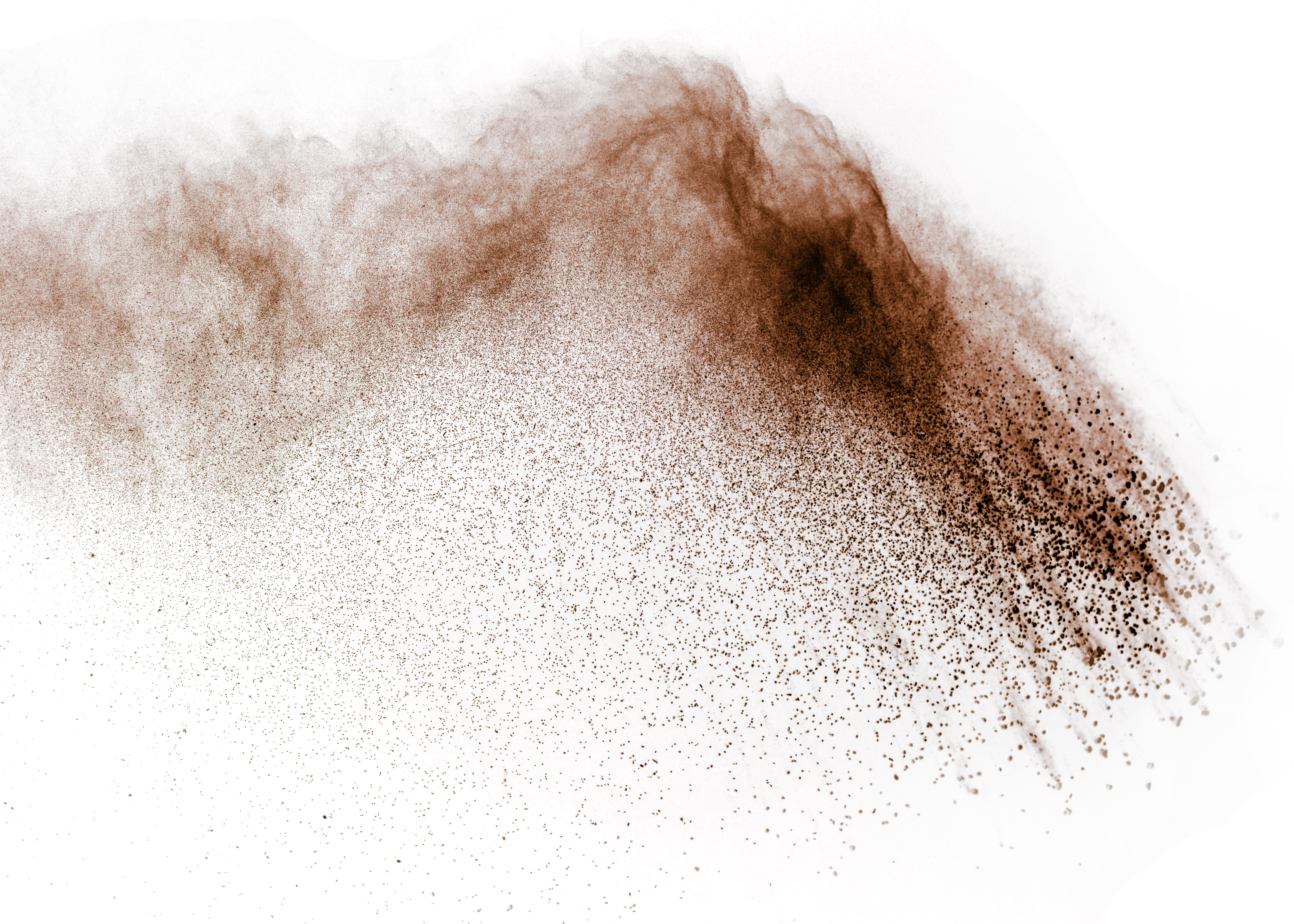 abstract powder splatted background,Freeze motion of white powder exploding/throwing brown powder